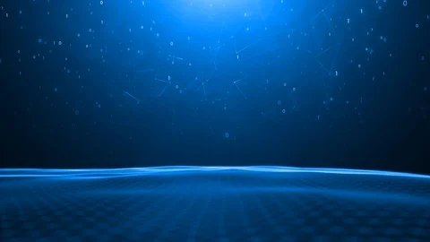 Abstract digital waves and computer binary numbers Stock Footage 116566940