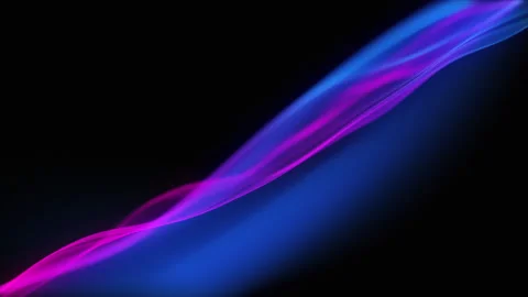 Abstract digital waves seamlessly flowing in the space with bokeh. Stock Footage 269520087