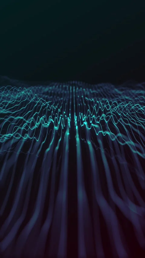 Abstract Digital Waving Lines Background Stock Footage 336262213