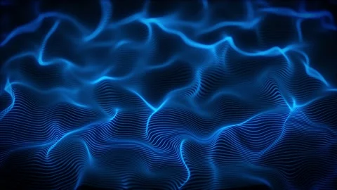 Abstract Digital Waving Lines Fx Background Loop Vidéo 162539489
