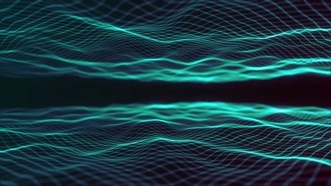 Abstract Digital Waving Lines Fx Background Loop Vidéo 164553276