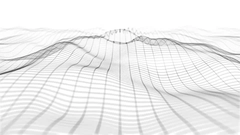 Abstract Digital Waving Lines Fx Background Loop Stock Footage 164899478