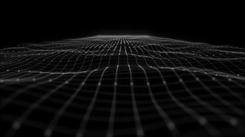 Abstract Digital Waving Lines Fx Background Loop Stock Footage 165042925