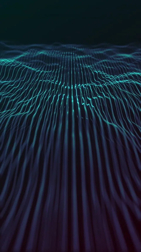 Abstract Digital Waving Lines Fx Background Loop Stock Footage 200421667
