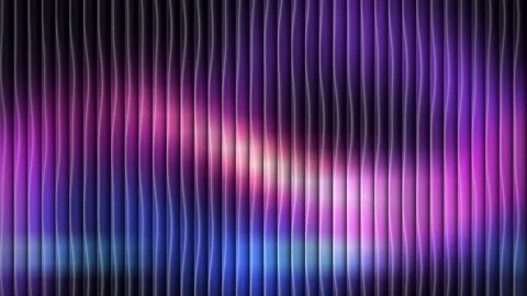 Abstract Digital Wavy Background with Purple and Blue Neon Vertical Pillars and Stockbeeldmateriaal 348206803
