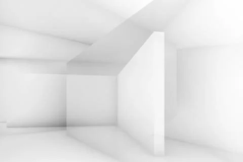 Abstract digital white background 3d Stock Illustration