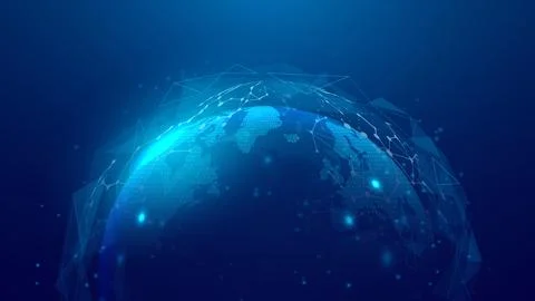 Abstract digital world globe concept Stock Illustration