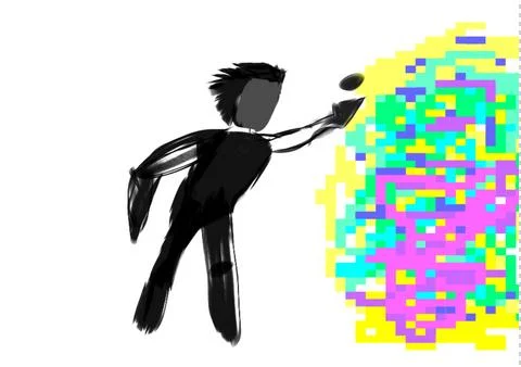 Abstract Digital world イラスト素材