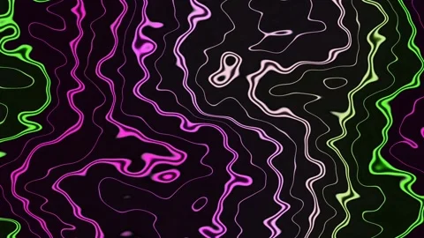 Abstract Digitalization Background of colorful wavy lines. Curved lines of neon Stock-Footage 136446887