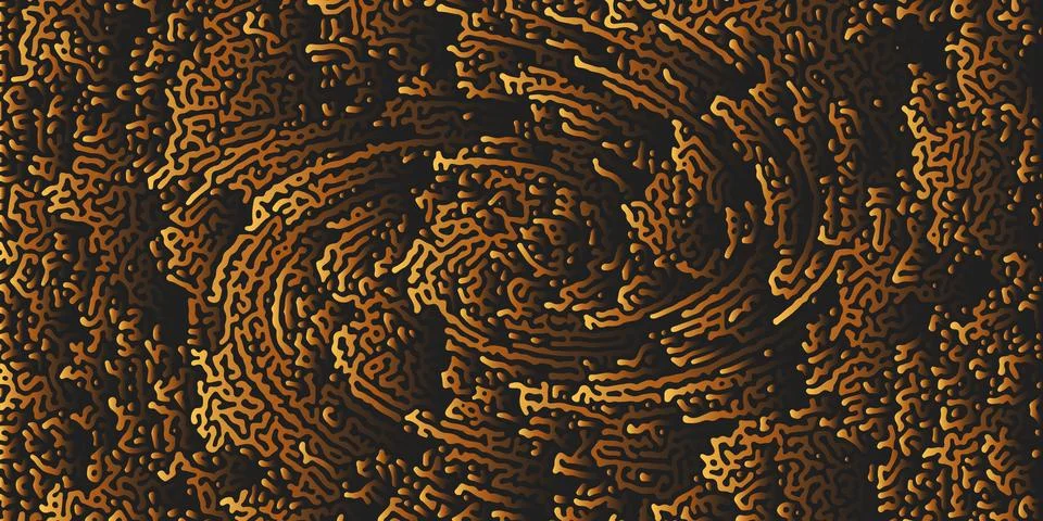 Abstract Digitally Generated 3D Rusty Surface Design, Whirling Pattern, Twi.. Stock Illustration