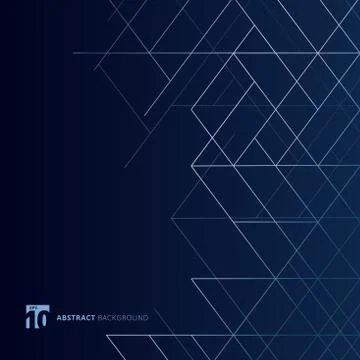Abstract dimension lines silver color on dark blue background. Modern luxury Stock Illustration