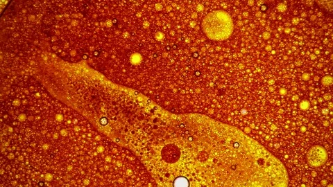 Abstract dinamic golden pattern with bubbles Stock Footage 124291972