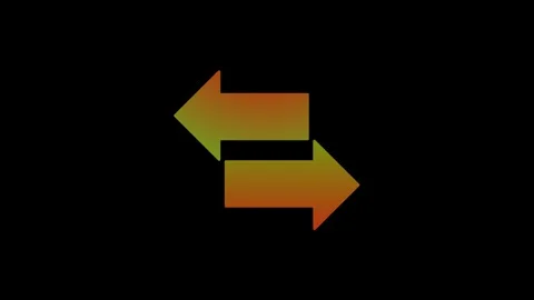 Abstract directional arrow icon or swipe left and right arrow signal animat.. Stock Footage 331811716