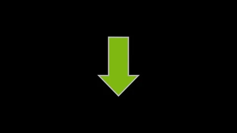 Abstract directional arrow icon or swipe down arrow signal animation. Stock Footage 337466805