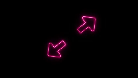 Abstract directional neon arrow icon animation. Stock Footage 302382655