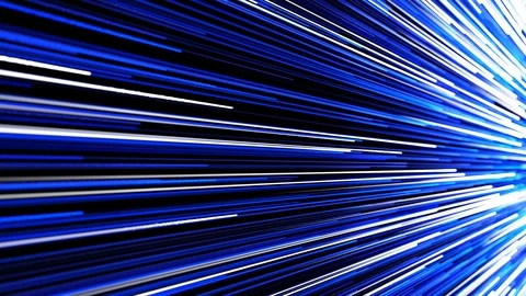 Abstract directional neon lines geometric background. Data flow. Optical fiber Stock Footage 126852008