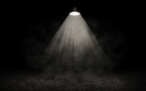 Abstract dirty empty room, studio is illuminated by a spotlight. Background Stock Illustration