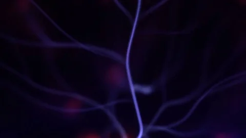 Abstract discharges inside the plasma ball Stock Footage 83698544