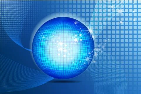 Abstract disco ball Stock Illustration