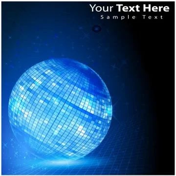 Abstract disco ball Illustrazione stock