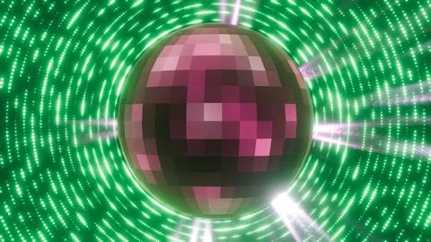 Abstract disco ball, a modern twist on a classic, with shimmering facets crea Stock Illustration