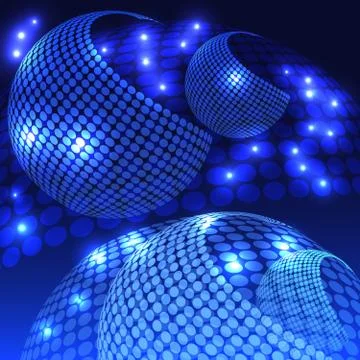 Abstract Disco Blue Stock Illustration
