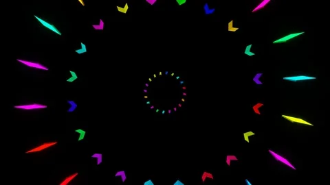 Abstract disco multi-colored mosaic VJ Loop Stock Footage 170284266