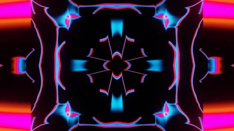 Abstract disco VJ Loop. 3D graphics for music stage transition, shows, retro Stock Footage 202218832