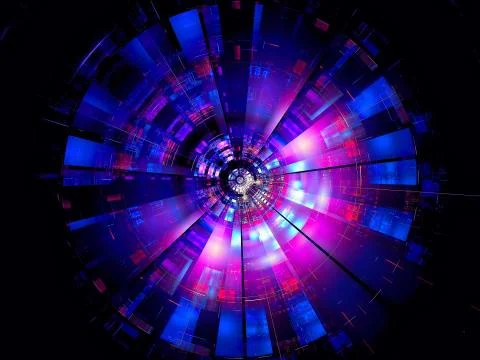 Abstract disk - tech style digitally generated 3d illustration Stock Illustration