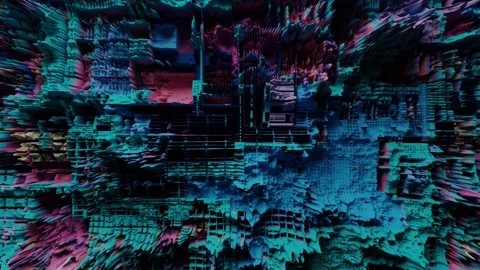 Abstract Displacement Walls Stock-Footage 153962621