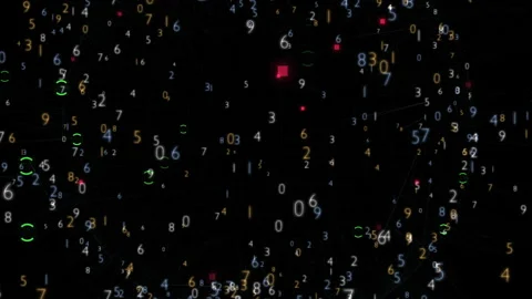 Abstract Display of Numbers Motion, Data Connection Animation Stock Footage 302304640