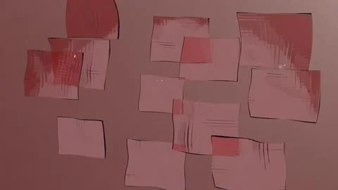 Abstract Display of Transparent Rectangles with Subtle Textured Patterns 3D イラスト素材