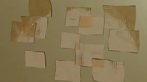 Abstract Display of Transparent Rectangles with Subtle Textured Patterns 3D イラスト素材