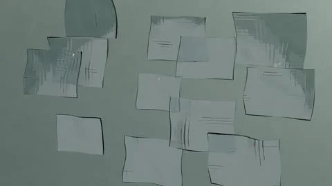 Abstract Display of Transparent Rectangles with Subtle Textured Patterns 3D イラスト素材