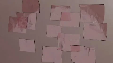 Abstract Display of Transparent Rectangles with Subtle Textured Patterns 3D Stock Illustration