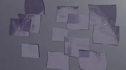 Abstract Display of Transparent Rectangles with Subtle Textured Patterns 3D Illustrazione stock