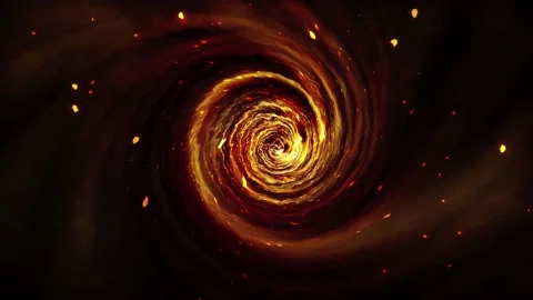 Abstract Distant Golden Vortex with Long Wings Stock Footage 144272606