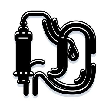 Abstract distillation process symbolizing purification and separation Stock Illustration