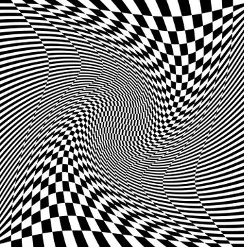Abstract distorted background. Checkered background with distortion Illustrazione stock
