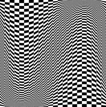 Abstract distorted background. Checkered background with distortion 스톡 일러스트