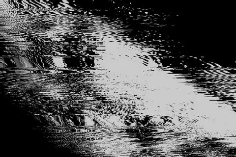 Abstract distorted black white motion glitch overlay effect texture background Stock Illustration