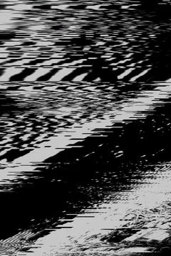 Abstract distorted black white motion glitch overlay effect texture background Illustrazione stock
