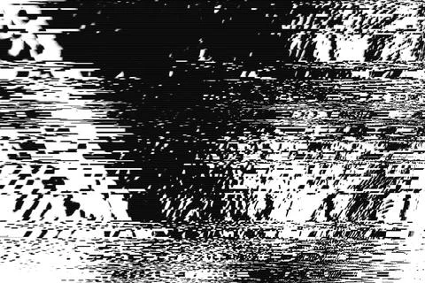 Abstract distorted black white motion glitch overlay effect texture background 스톡 일러스트