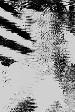 Abstract distorted black white motion glitch overlay effect texture background Stock Illustration