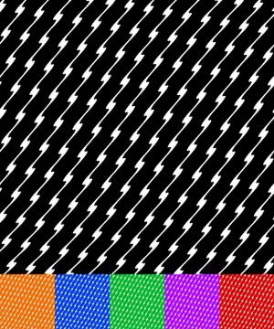 Abstract distorted lines pattern, background set. Vector. 库存插图