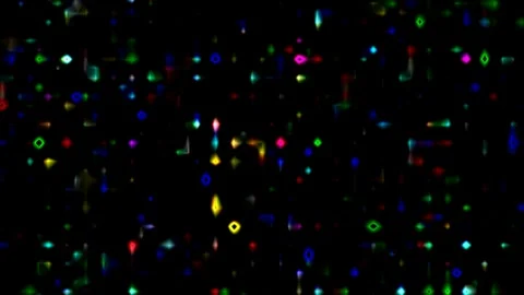  Abstract Distorted Particles Elements Geometric Abstract Flickering Stock Footage 306983620