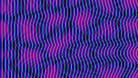 Abstract distorted, psychedelic, interlaced wavy cyber psychedelic digital Stock Footage 320679270