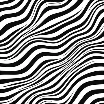 Abstract Distorted Wavy Striped Pattern Background Stock Illustration