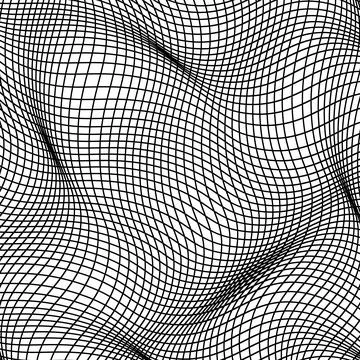Abstract distorted wireframe wave イラスト素材