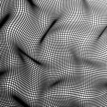 Abstract distorted wireframe wave イラスト素材
